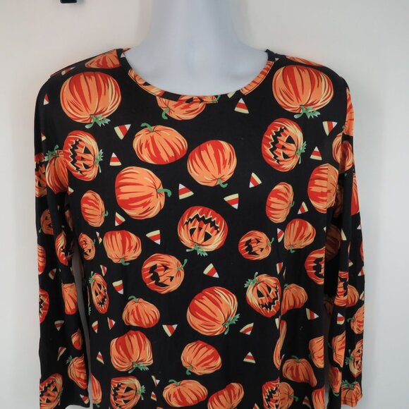 G and PL Women's Halloween Pumpkin Print Long Sleeve Tunic Dress XXL NWOT - Picture 3 of 4
